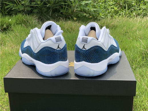 Air Jordan GS 11s Low Navy Snakeskin GS