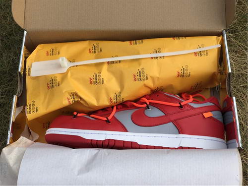 OFF-WHITE x Nike Dunk Low Red/Gray